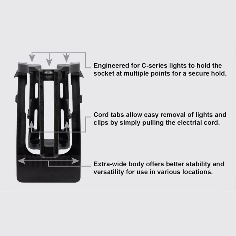 Dyno Titan Pro Gutter/Shingle Light Clips 100 pk