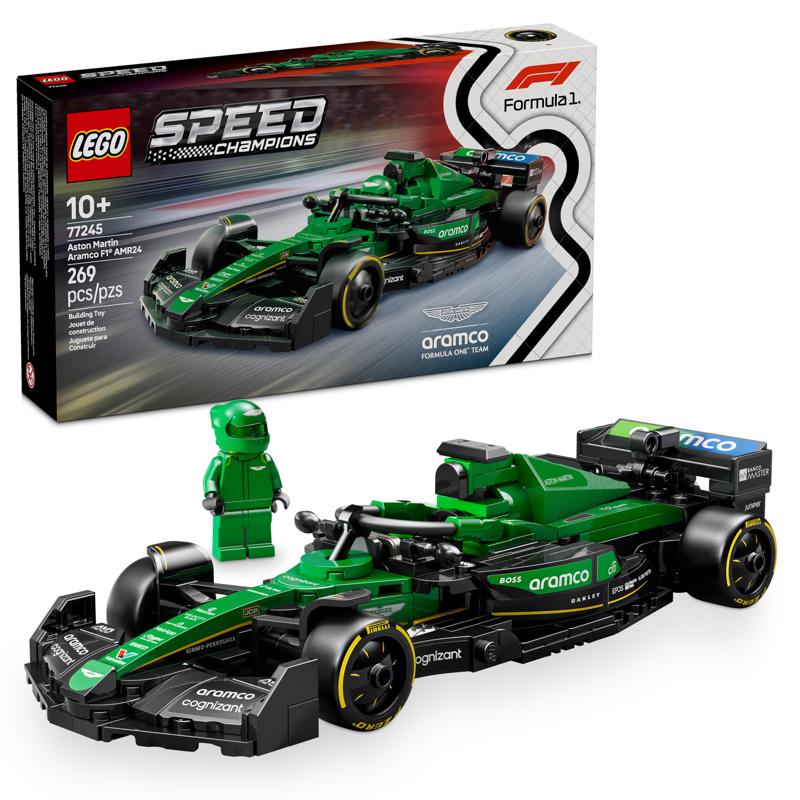 LEGO Speed Champions Aston Martin Aramco F1 AMR24 Race Car Building Set Multi 269 pc
