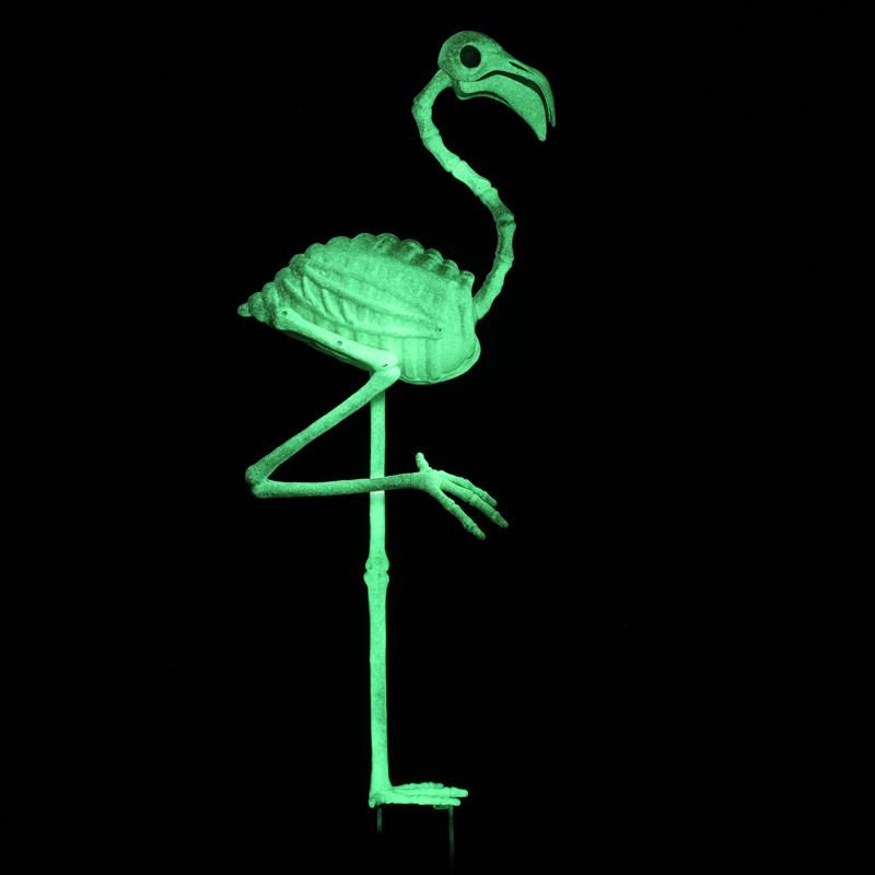 Seasons 34 in. Skeleton Flamingo Halloween Decor
