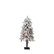 Celebrations 4 ft. Full LED 50 ct Snowy Alpine Entrance Tree