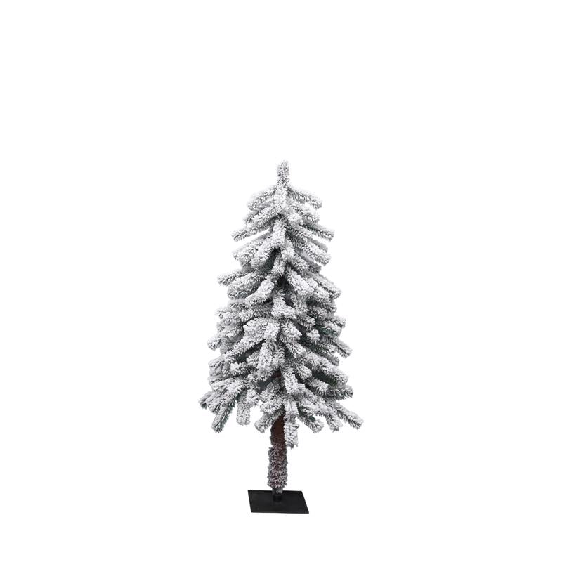 Celebrations 4 ft. Full LED 50 ct Snowy Alpine Entrance Tree