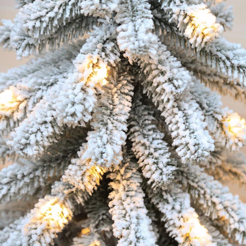 Celebrations 4 ft. Full LED 50 ct Snowy Alpine Entrance Tree