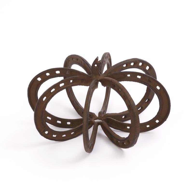 Gerson 10 in. Horseshoe Pumpkin Fall Decor