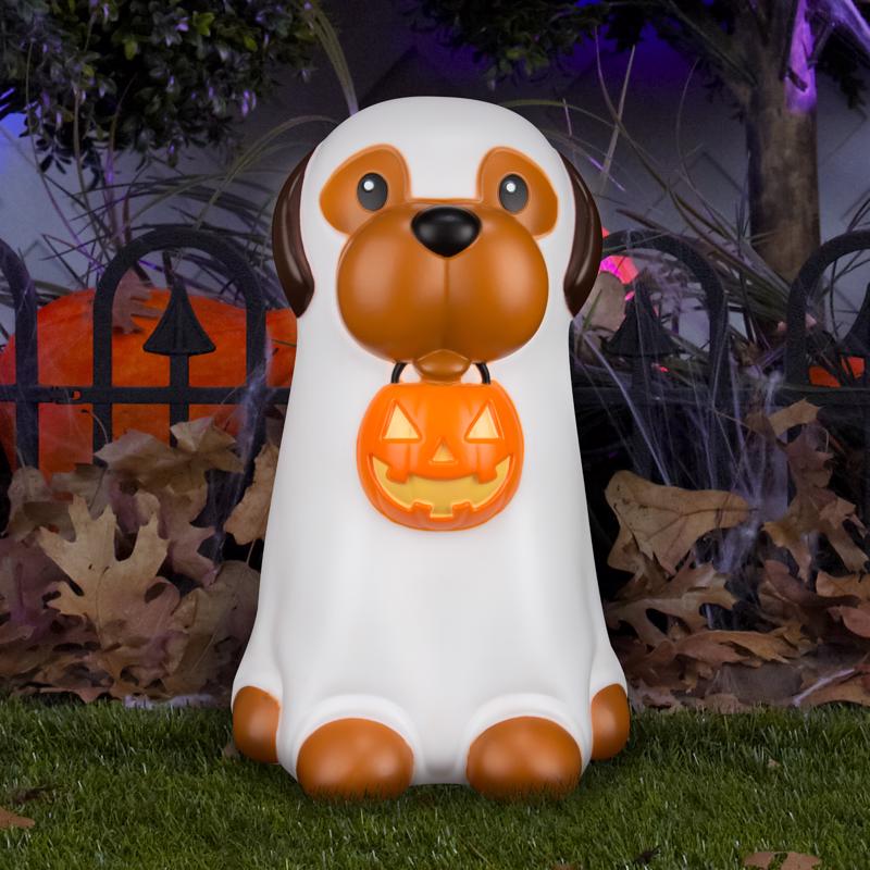 Gemmy LED Blow Mold Ghost Dog Light