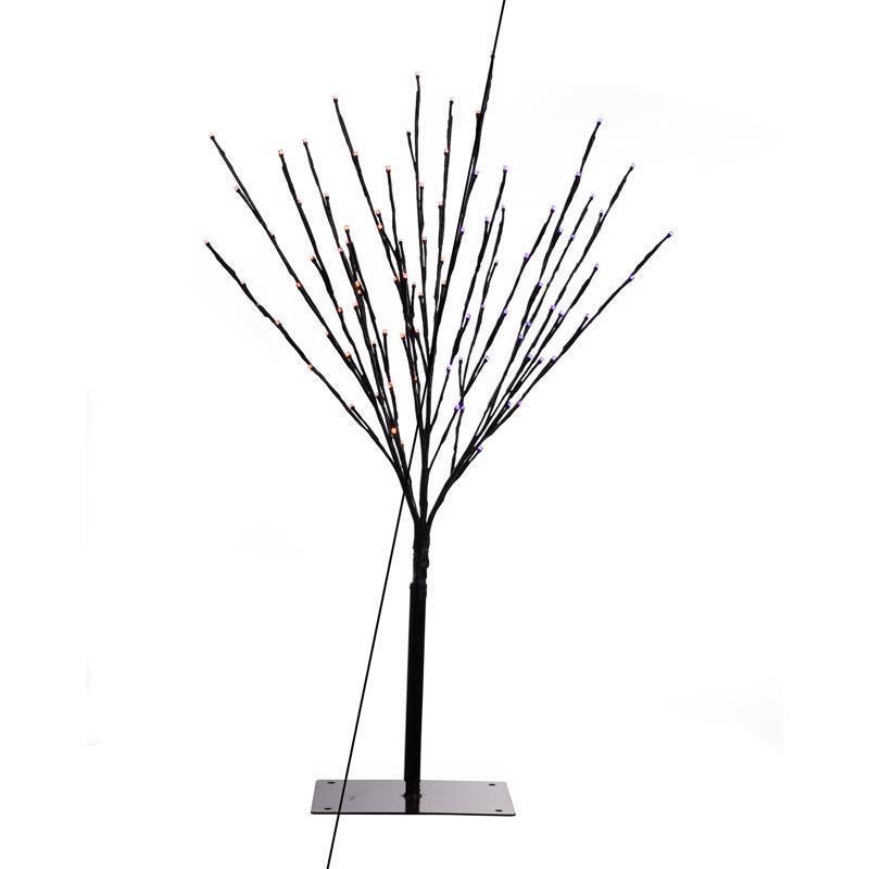 Celebrations Orange/Purple 32 in. LED Light Burst Halloween Decor