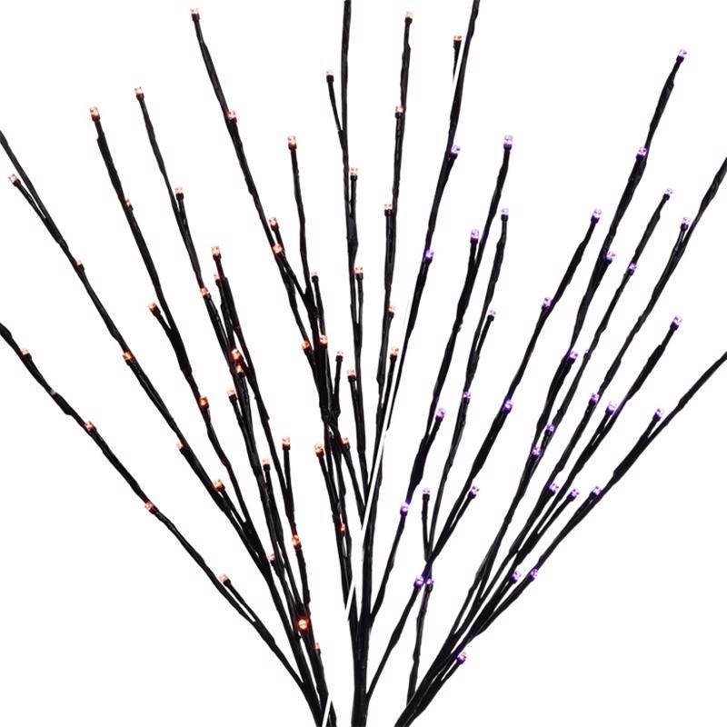 Celebrations Orange/Purple 32 in. LED Light Burst Halloween Decor