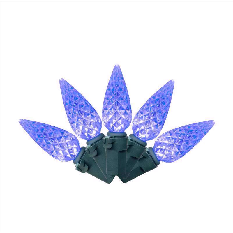 Celebrations Classic LED C6 Blue 100 ct String Christmas Lights 24.75 ft.