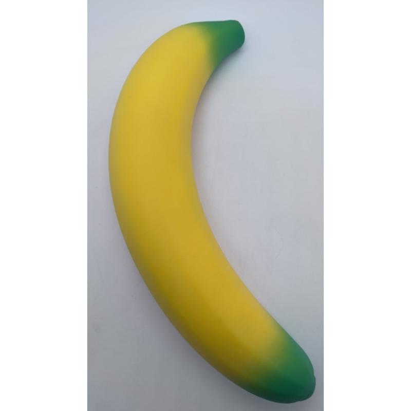 Laffy Snacks Squishy Banana Fidget Toy Green/Yellow