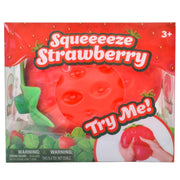 Fun Garden Squishy Strawberry Fidget Toy Red