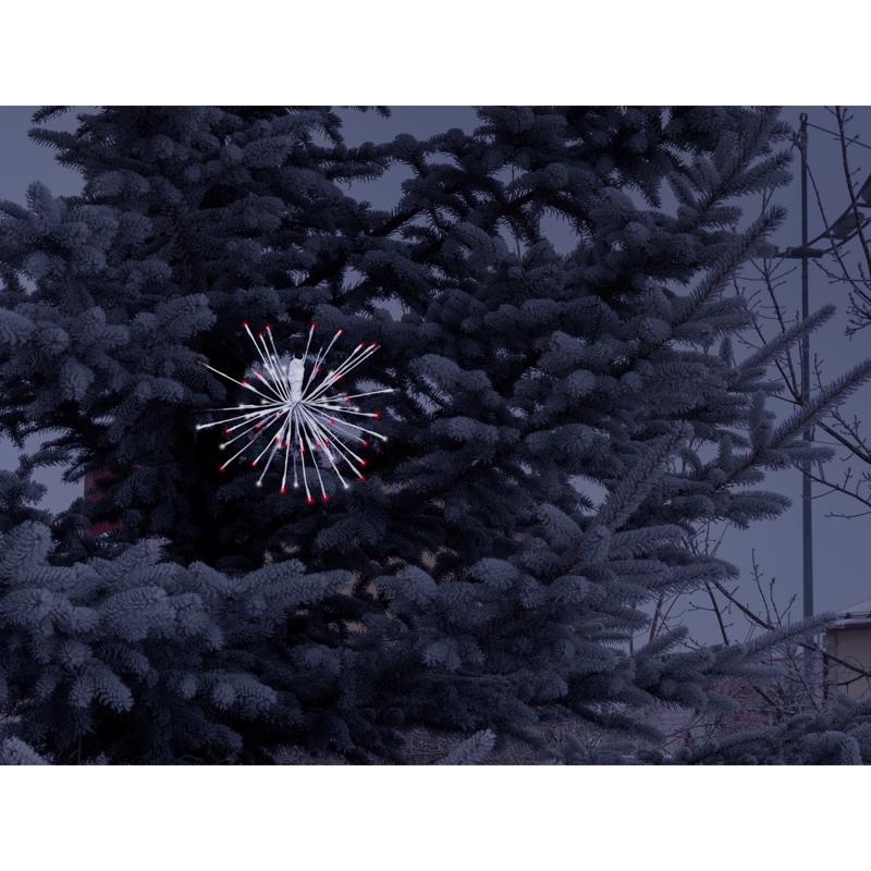Celebrations LED Red/White 3 in1 Starlight Burst Deluxe 16 in. Hanging Decor
