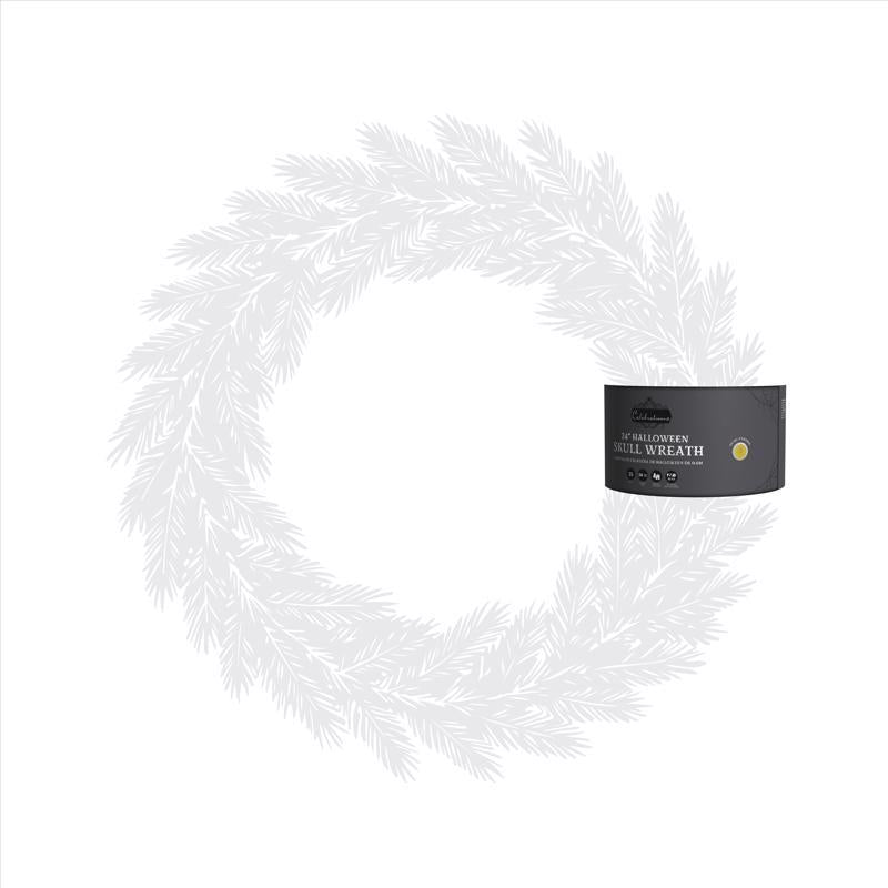 Celebrations 24 in. LED Wreath Halloween Decor