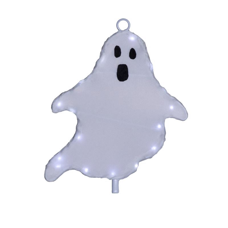 Celebrations Halloween White 16 in. LED 3 Ghost with stake Halloween Decor