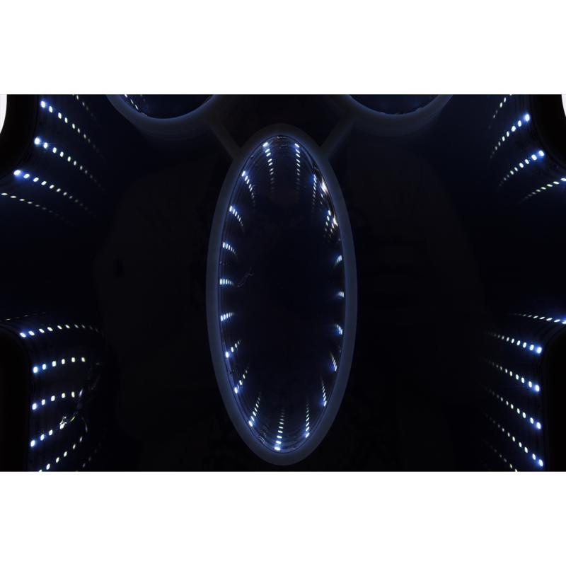 Celebrations Halloween White 23 in. LED Prelit Ghost Infinity Halloween Decor