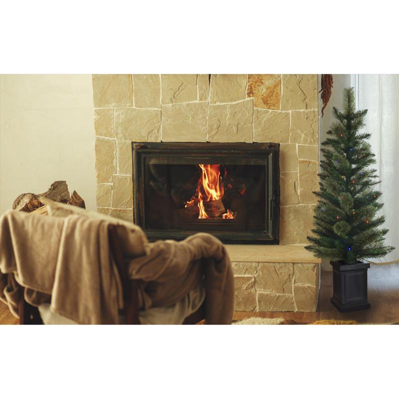 Celebrations 4 ft. Full LED 50 ct Mixed Pine Potted Color Changing Christmas Tree
