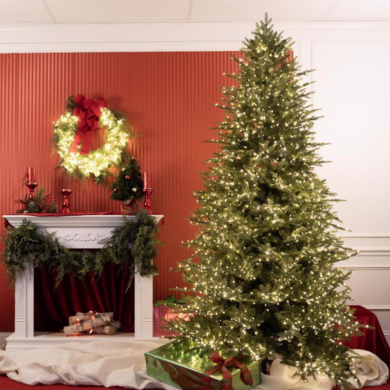 Holiday Bright Lights 9 ft. Full LED 3400 ct Emerald Pine Sparkle Christmas Tree