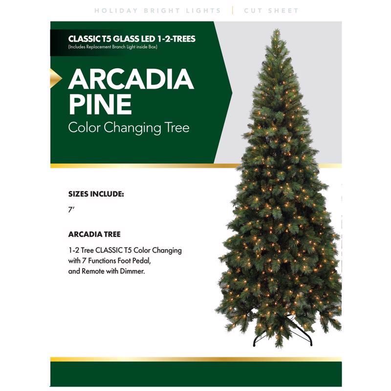 Holiday Bright Lights 9 ft. Slim LED 750 ct Arcadia Pine Classic Color Changing Christmas Tree