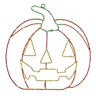 Celebrations Multicolored LED Prelit Smiling Pumpkin Halloween Decor