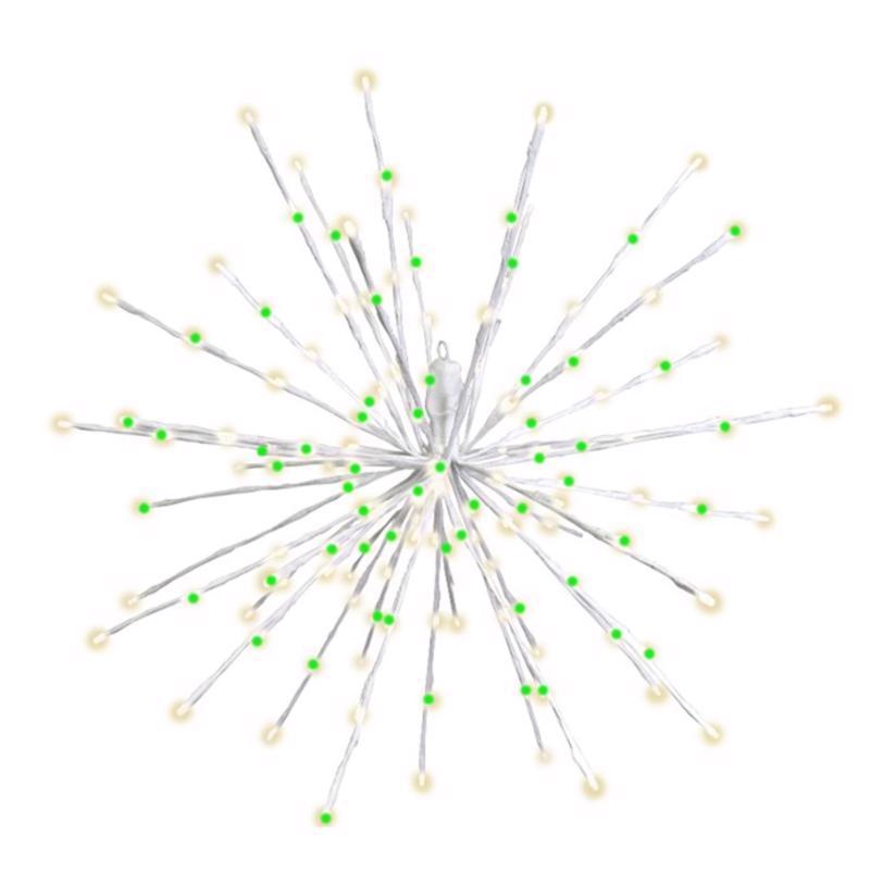 Celebrations LED Green/White 3 in1 Starlight Burst Deluxe Spearmint 16 in. Hanging Decor