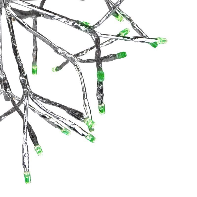 Celebrations LED Green/Red Shimmering Sphere 12 in. Hanging Decor