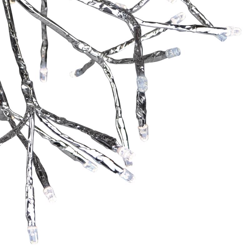 Celebrations LED Blue/Pure White Shimmering Sphere 12 in. Hanging Decor