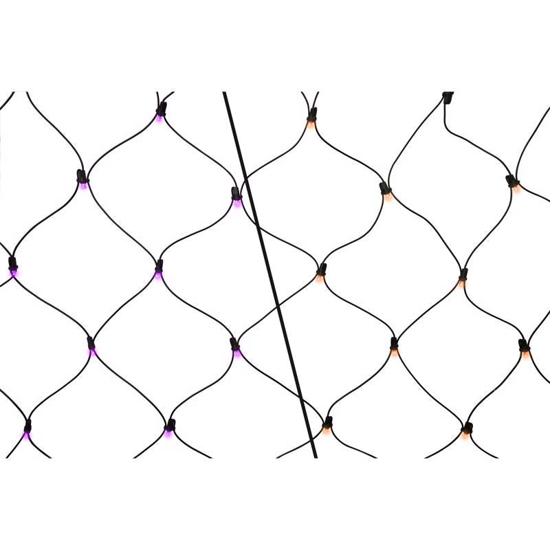 Celebrations Orange/Purple 100 ct LED Net Lights