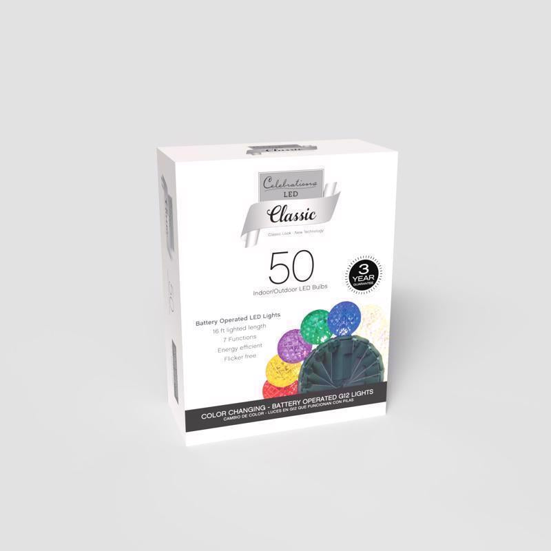 Celebrations LED G12 Multicolored 50 ct Christmas Lights