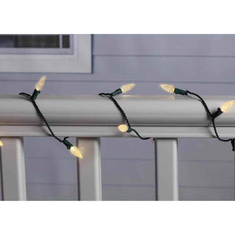 Celebrations Platinum LED C6 Multicolored/Warm White 50 ct String w/ Powerbank Christmas Lights