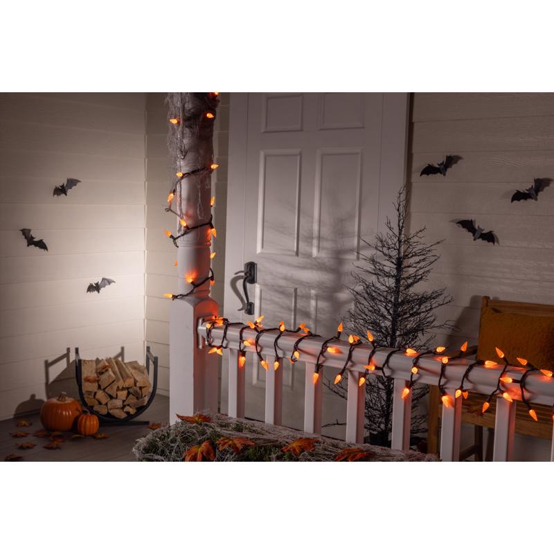 Celebrations Orange 100 ct LED Anti Flicker String Lights