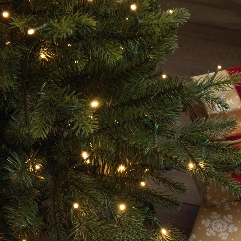 Holiday Bright Lights 4 ft. Slim LED 250 ct Emerald Pine Sparkle Christmas Tree