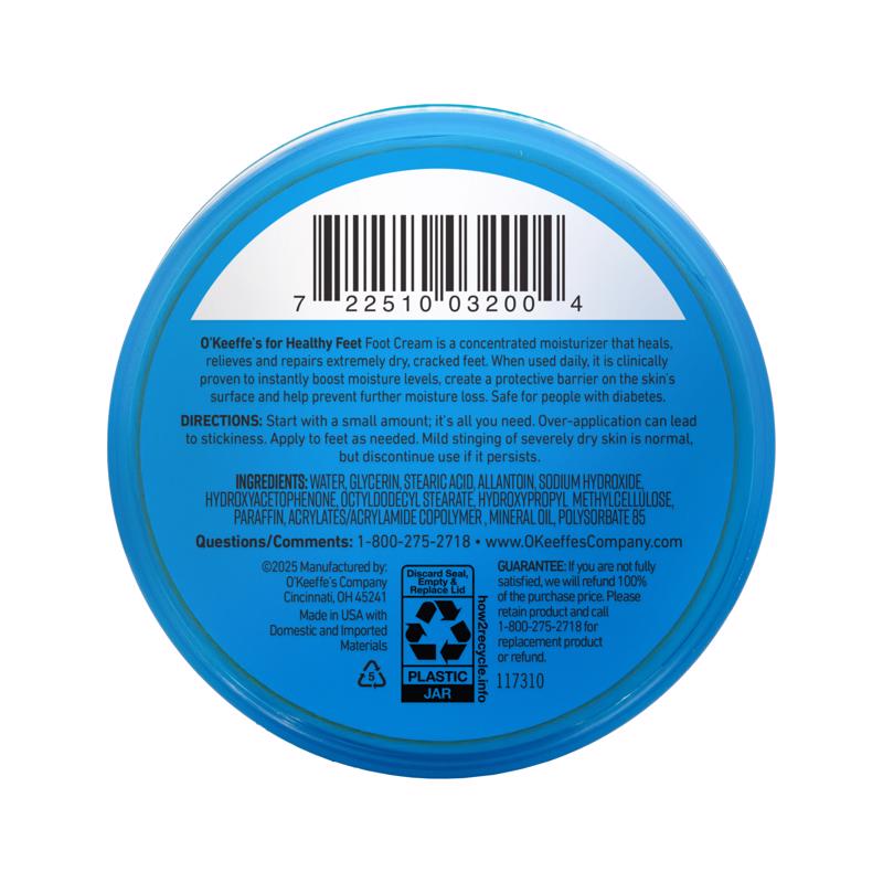 O'Keeffe's Healthy Feet No Scent Foot Repair Cream 3.2 oz
