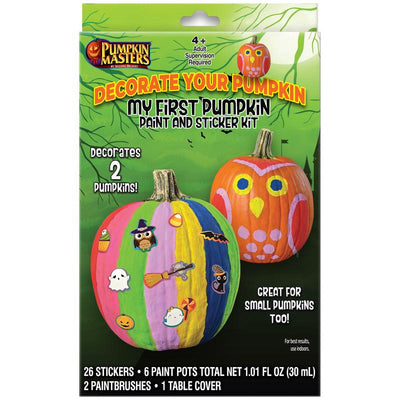 Pumpkin Masters My First Pumpkin Paint and Sticker Carving & Decorating Kit
