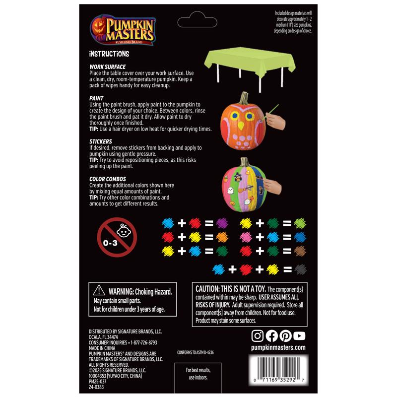 Pumpkin Masters My First Pumpkin Paint and Sticker Carving & Decorating Kit
