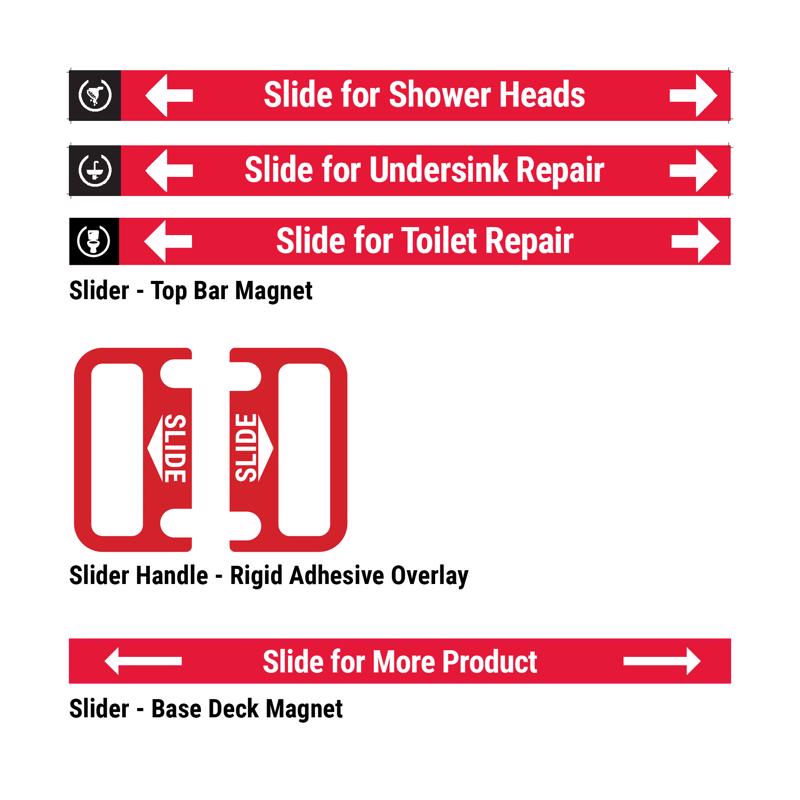 Standard Plumbing Sign Kit Shower/Sink/Toilet Slider