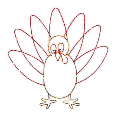 Celebrations Multicolored LED Prelit Turkey Silhouette Window Decor