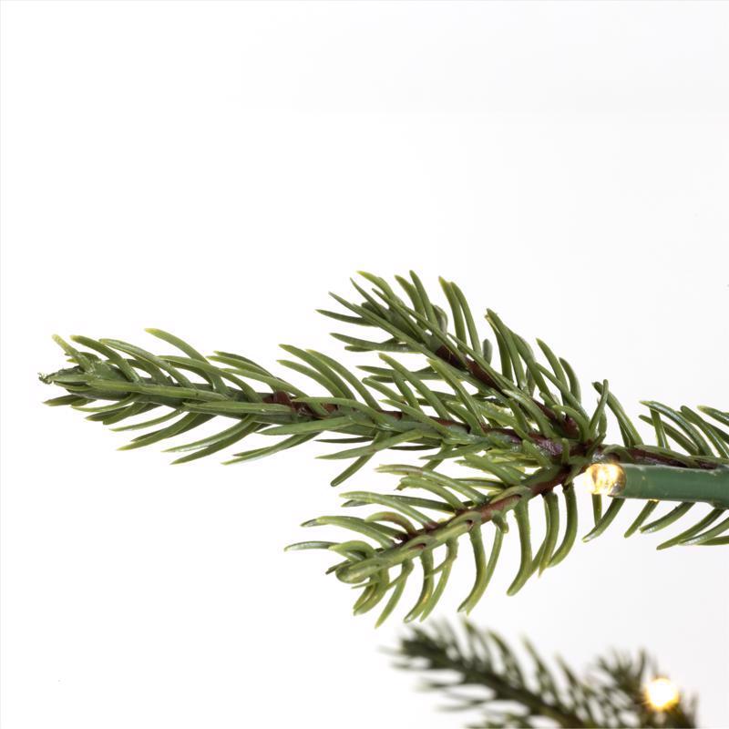 Holiday Bright Lights 1-2 Tree 7-1/2 ft. Slim LED 1582 ct Easton Spruce Cascading Color Changing Chr