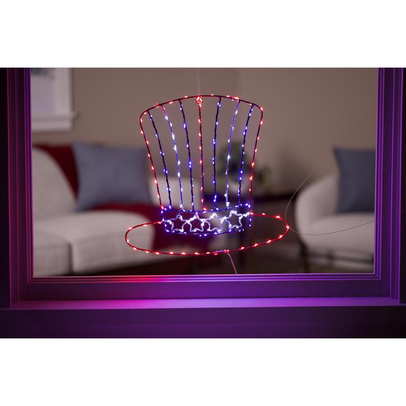 Celebrations Patriotic Silhouette Window Decor Metal