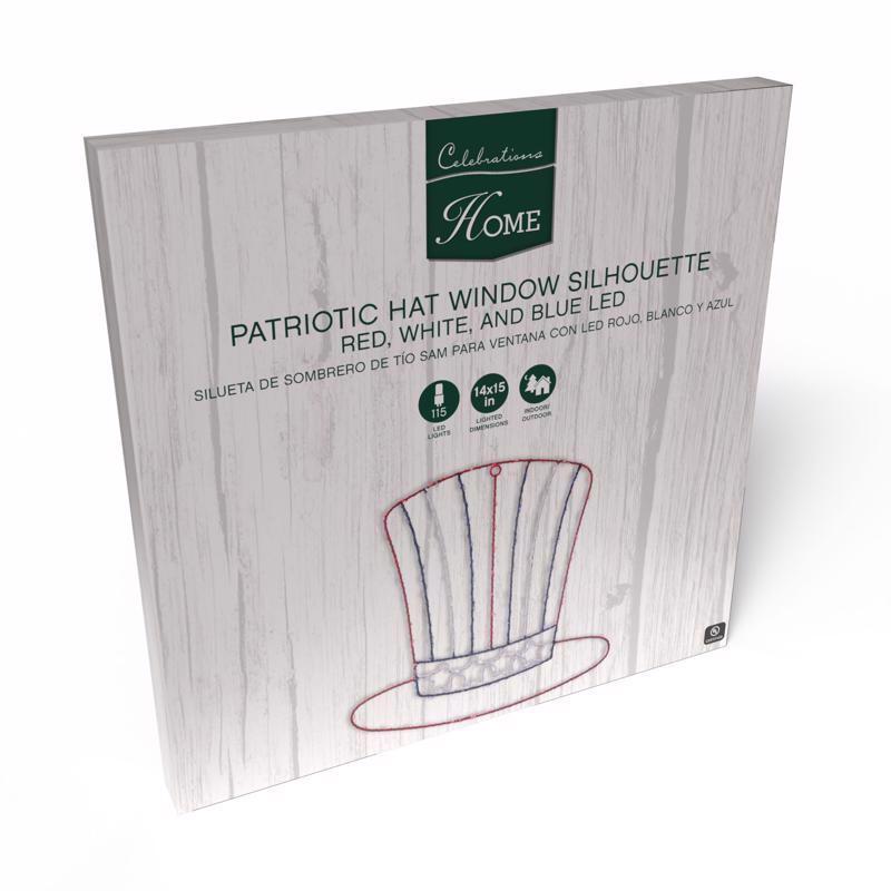 Celebrations Patriotic Silhouette Window Decor Metal