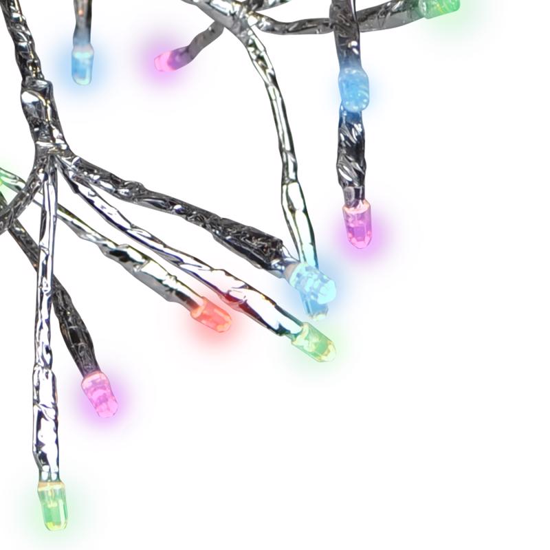 Celebrations Platinum LED Multi Rechargeable Shimmering Sphere 12 in. Hanging Decor