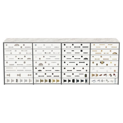 White 8FT Cabinet Display Wood