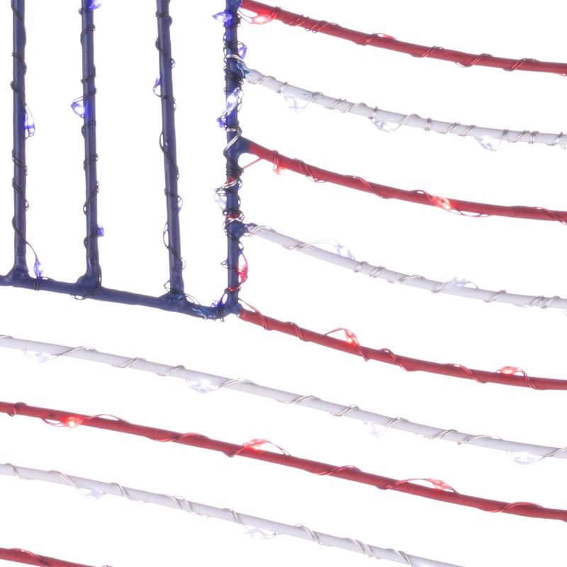 Celebrations Patriotic Flag Silhouette Window Decor Metal