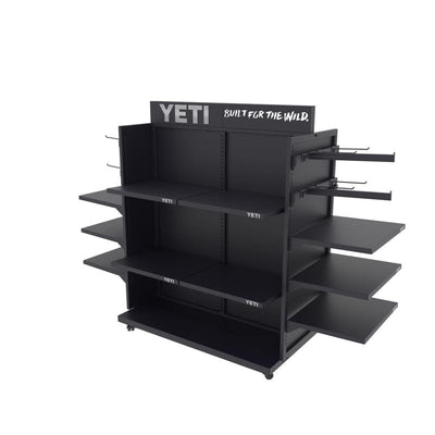 63 in. H X 48 in. W X 39 in. D Black Metal Yeti H-Frame Display