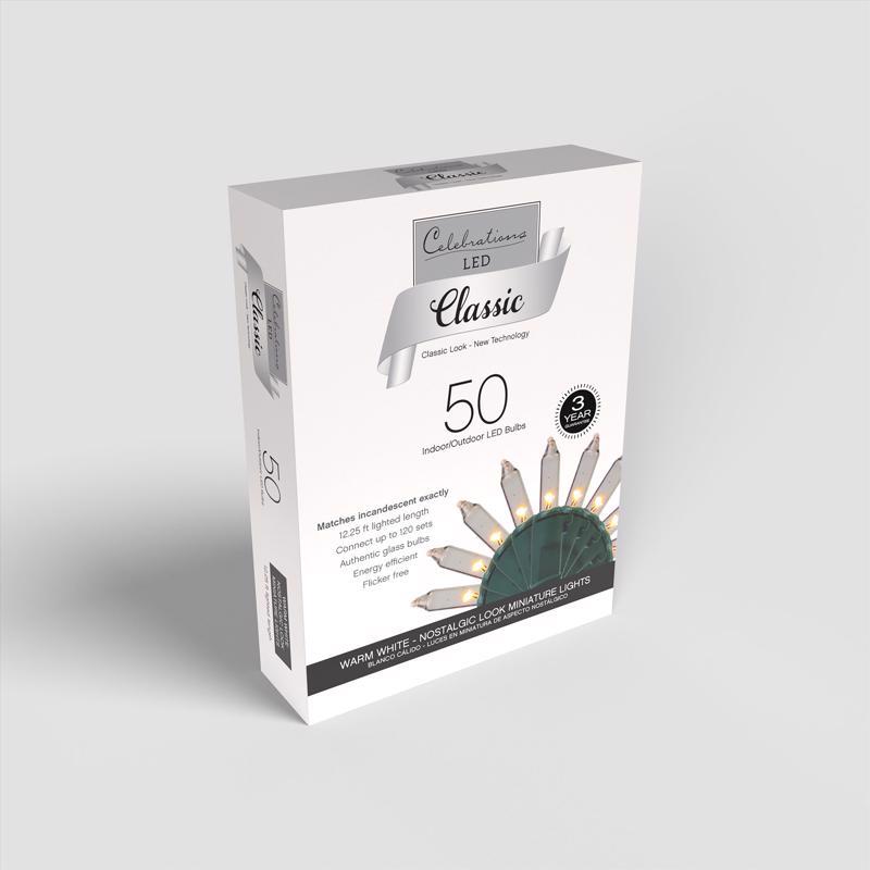 Celebrations LED T5 Warm White 50 ct String Christmas Lights
