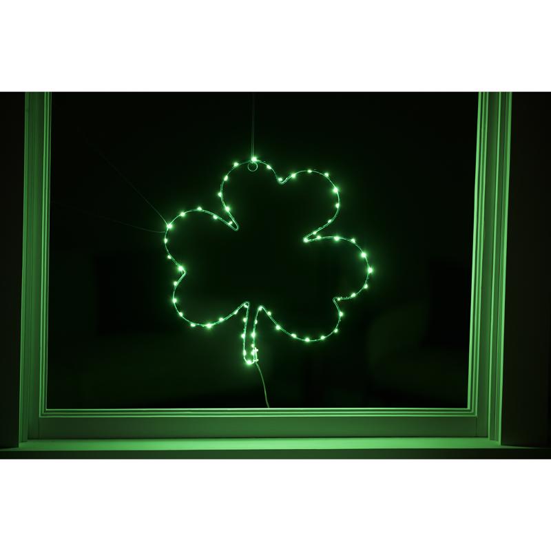 Celebrations Shamrock Silhouette Window Decor Metal