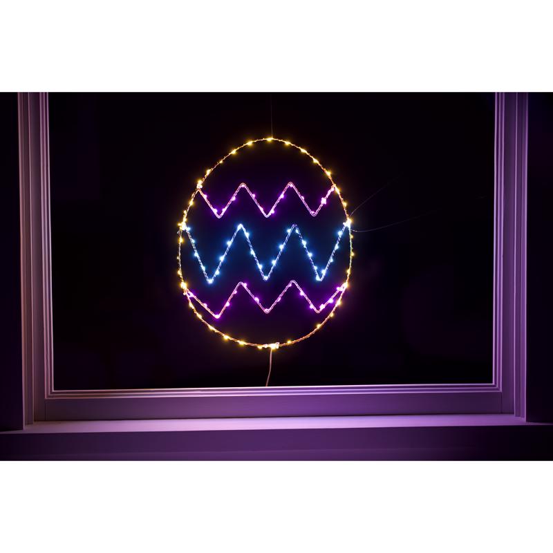 Celebrations Easter Egg Silhouette Window Decor Metal