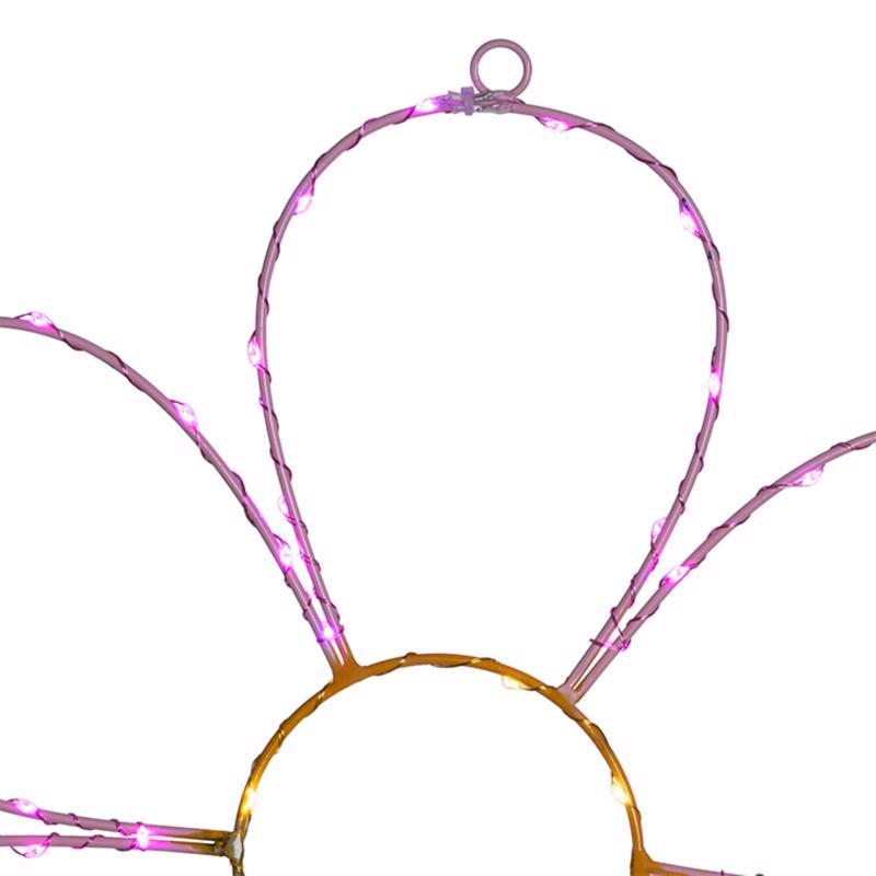 Celebrations Daisy Flower Silhouette Window Decor Metal