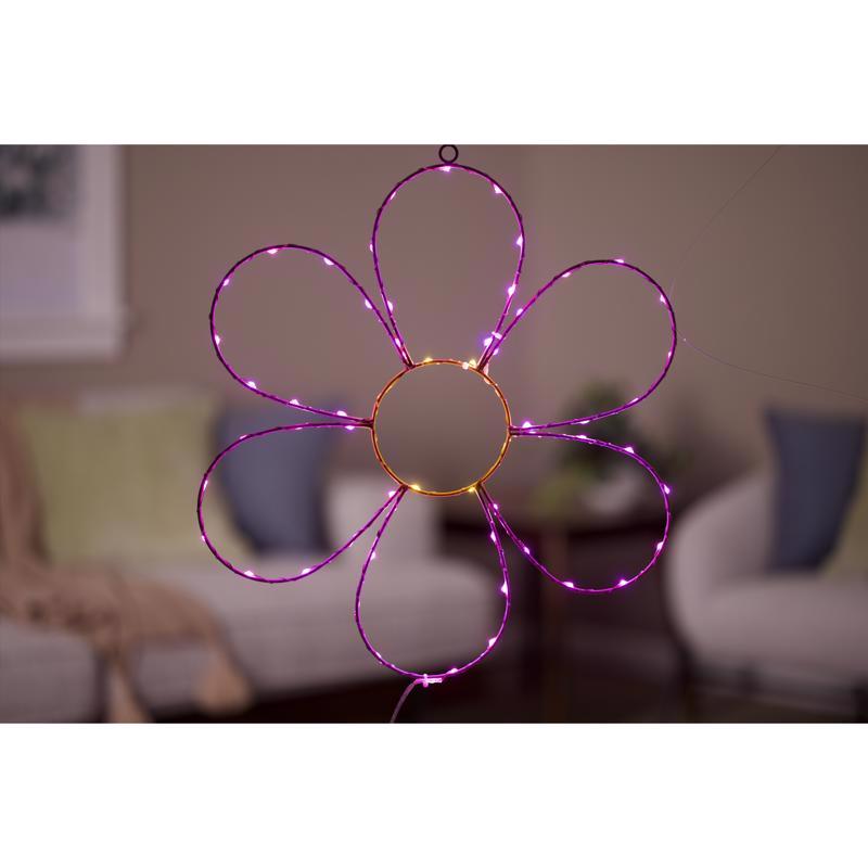 Celebrations Daisy Flower Silhouette Window Decor Metal