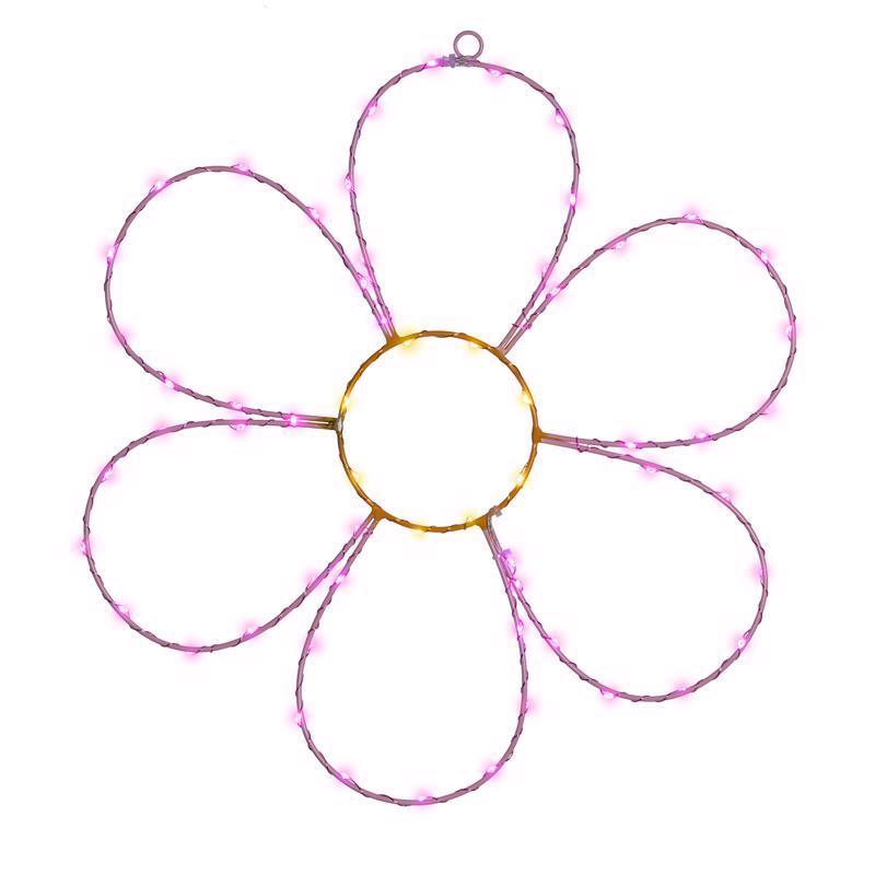 Celebrations Daisy Flower Silhouette Window Decor Metal