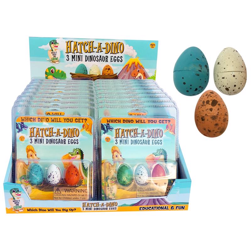Zorbitz Mini Dinosaur Eggs Toy Multicolored 3 pc