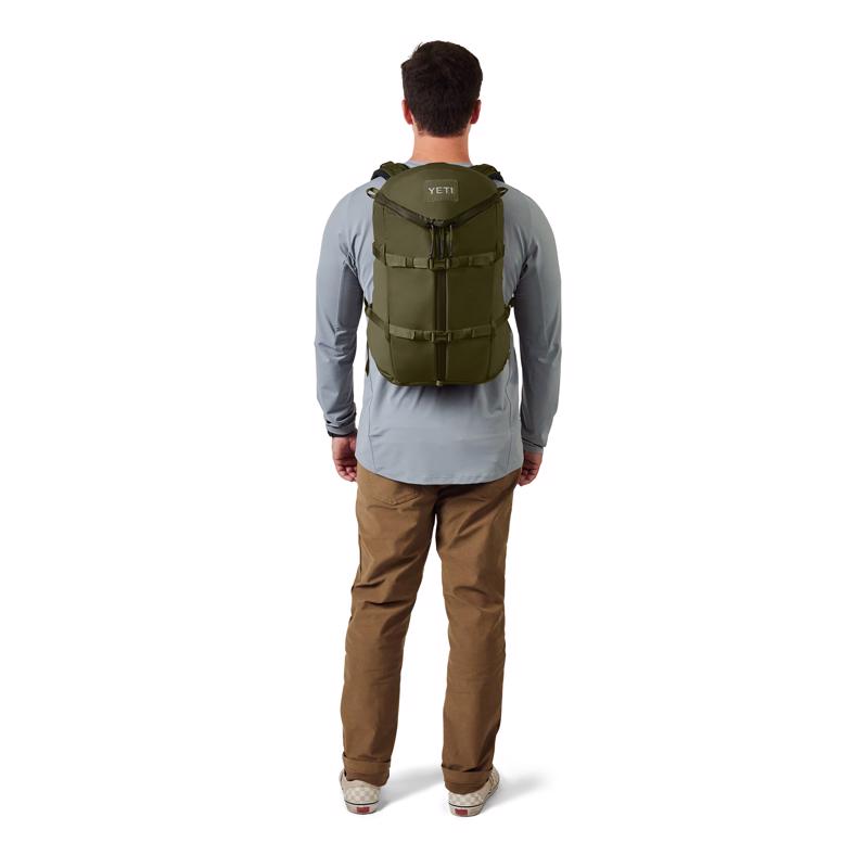 YETI Ranchero Olive Backpack 18.25 in. H X 11 in. W