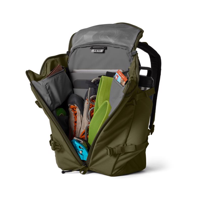 YETI Ranchero Olive Backpack 18.25 in. H X 11 in. W